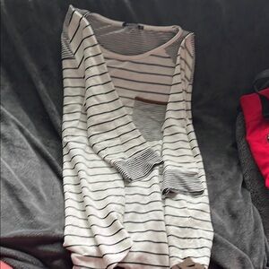 Striped Women's Top - Black and White